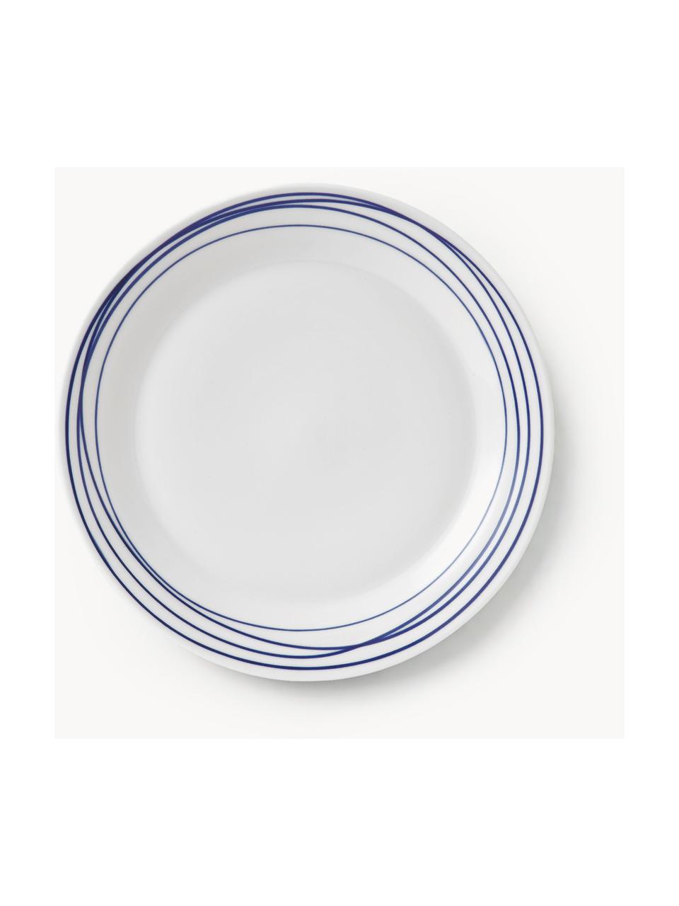 Mělký talíř z porcelánu Pacific Blue, Porcelán, Linie, Ø 29 cm