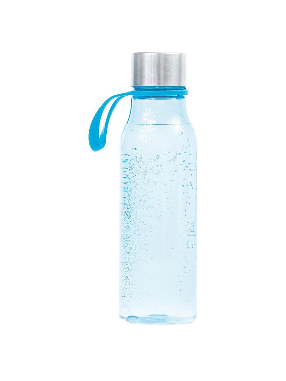 Kleine to go drinkfles Lean, Fles: Tritan (kunststof), BPA-v, Lichtblauw, staalkleurig, 570 ml