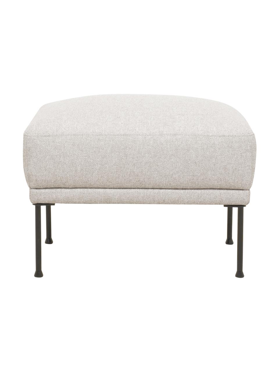 Sofa-Hocker Fluente, Bezug: 80% Polyester, 20% Ramie , Gestell: Massives Kiefernholz, FSC, Webstoff Hellbeige, B 62 x T 50 cm