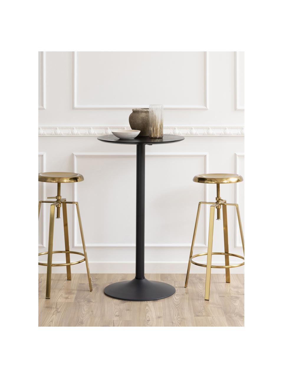 Tabouret de bar pivotant Goose, hauteur réglable, Acier, enduit, Doré, Ø 33 x haut. 46 cm