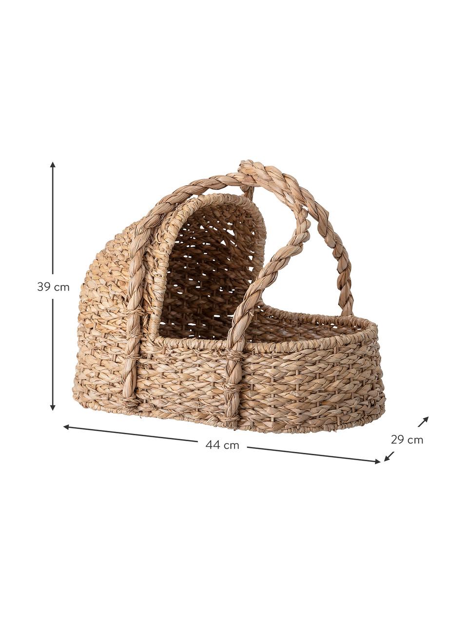 Lit de poupée Stephie, Herbe de Bankuan, métal, Beige, larg. 44 x haut. 39 cm