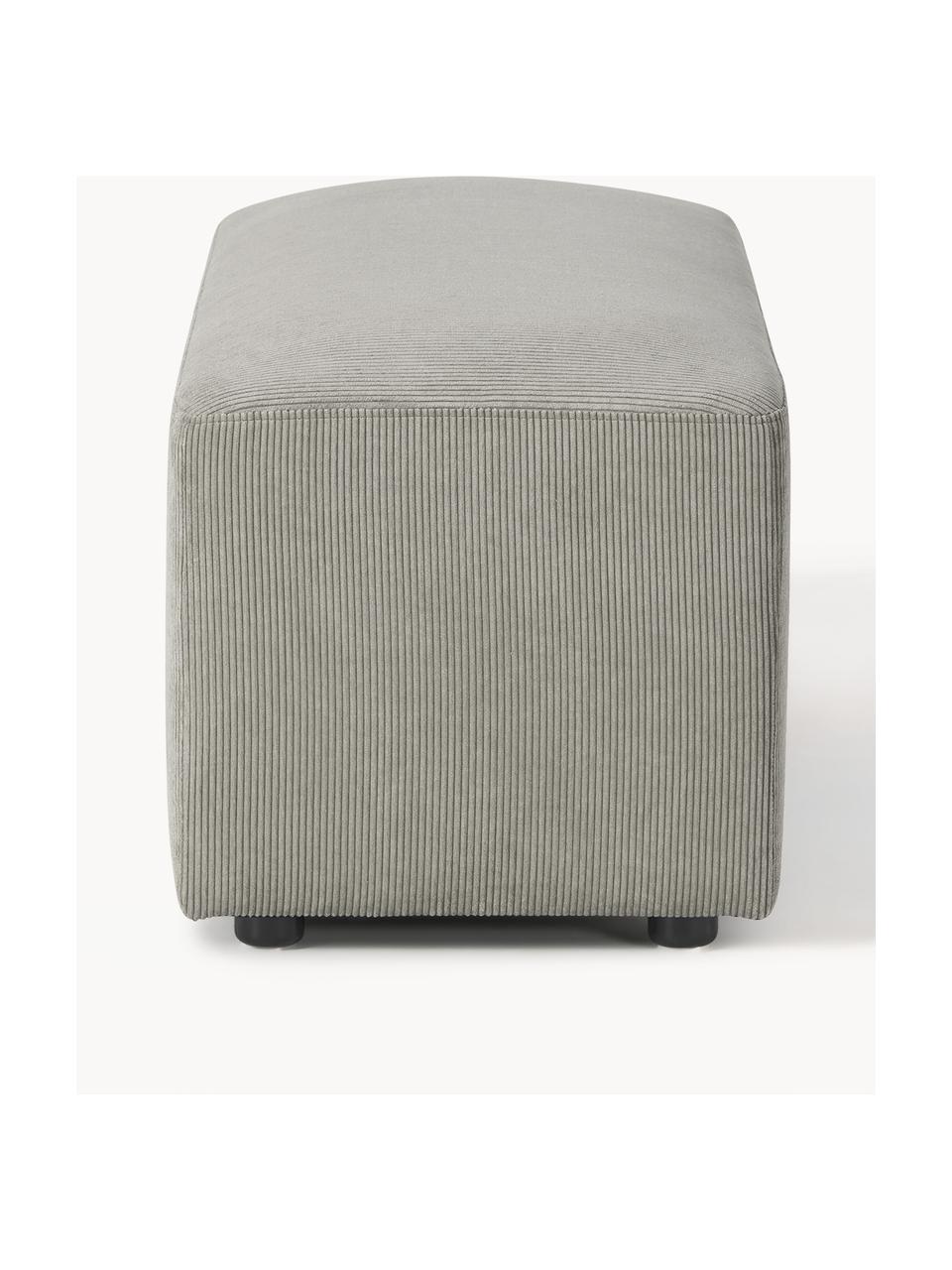 Corduroykruk Melva, B 99 x D 42 cm, Bekleding: corduroy (92% polyester, , Frame: massief grenen- en sparre, Poten: kunststof Dit product is , Corduroy grijs, B 99 x D 42 cm