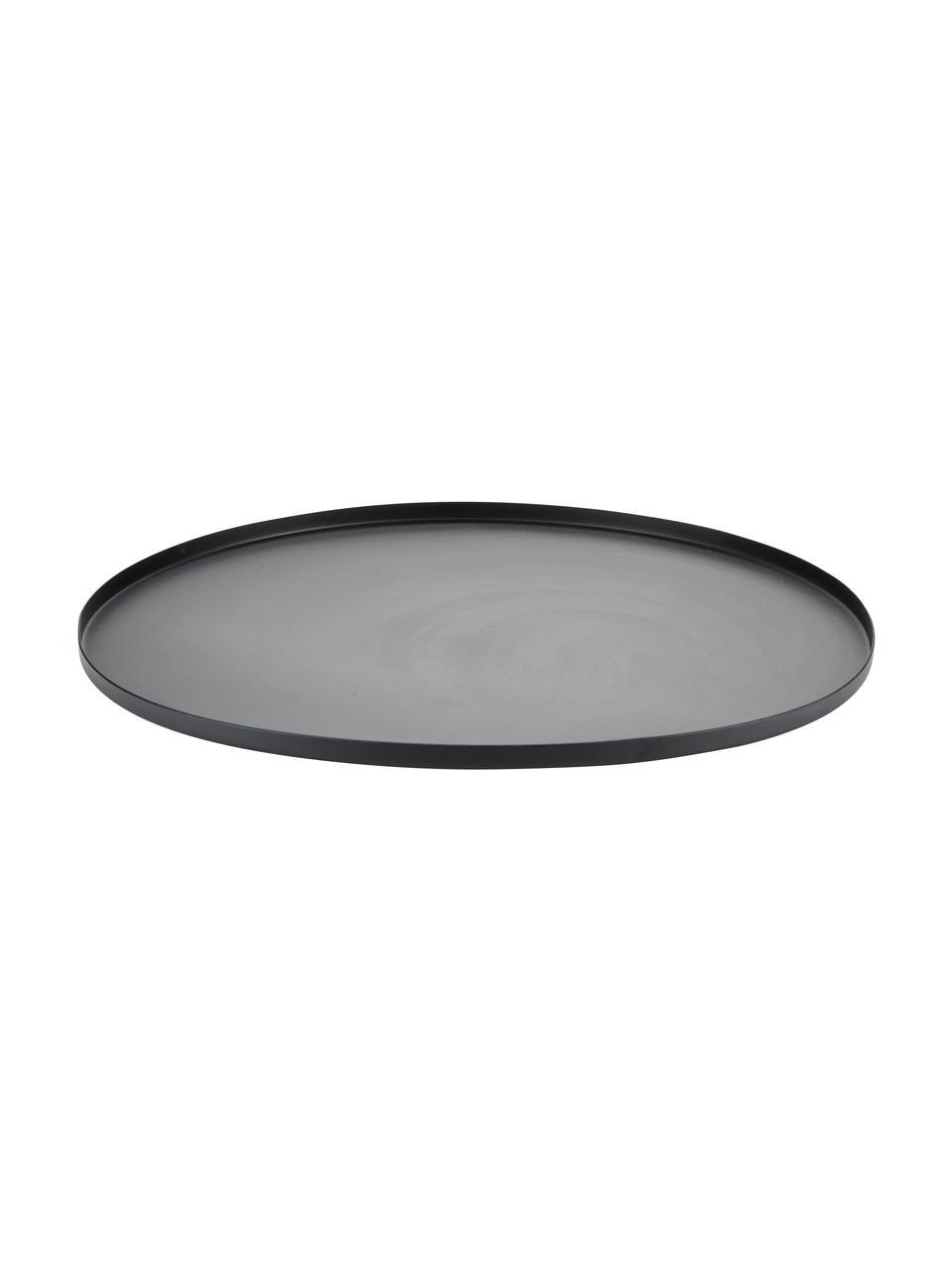 Bandeja decorativa de metal Classico, Metal, Negro, Ø 35 cm