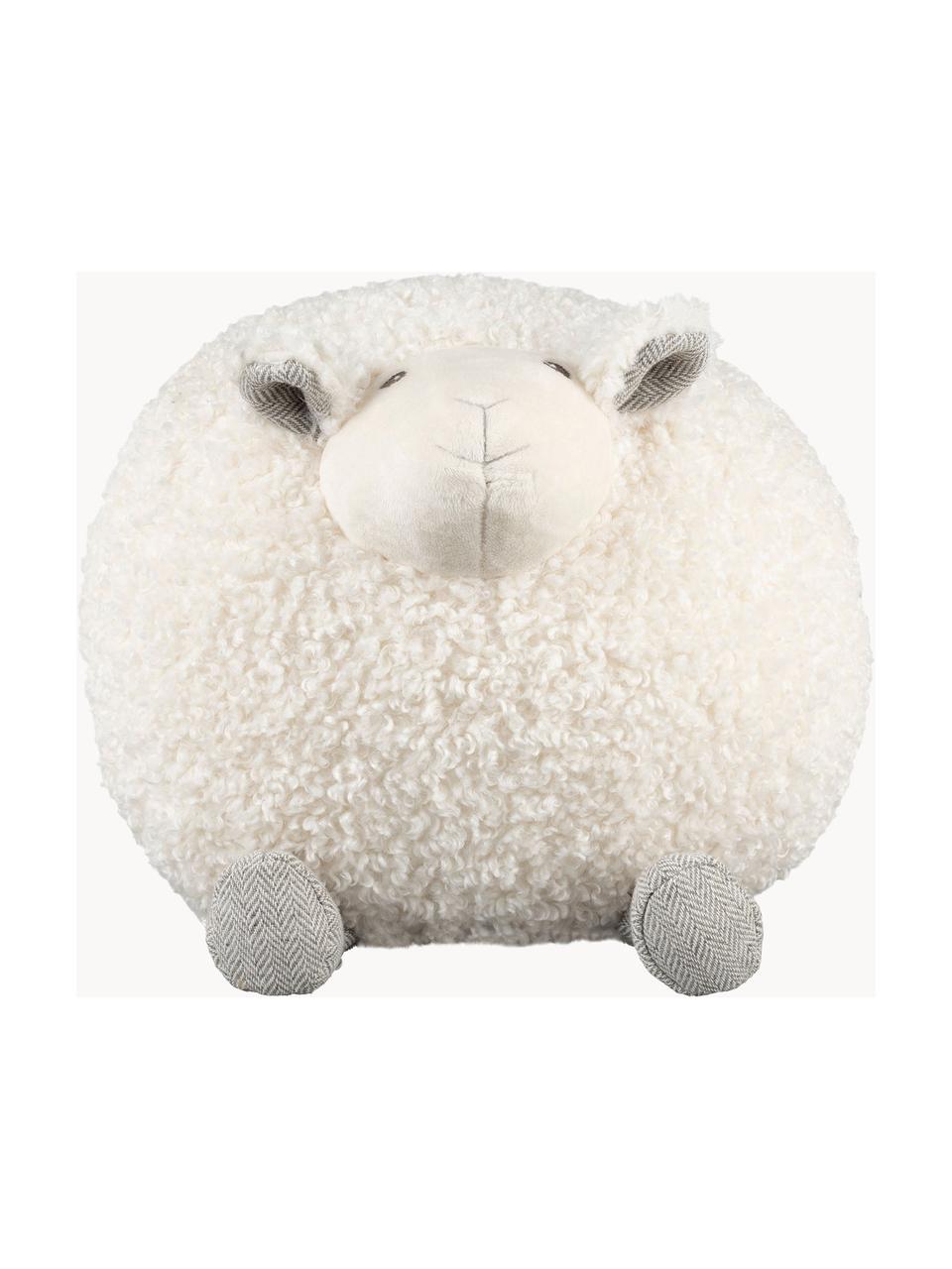 Pecora di peluche Shaggy, Poliestere, Crema, Larg. 30 x Alt. 30 cm