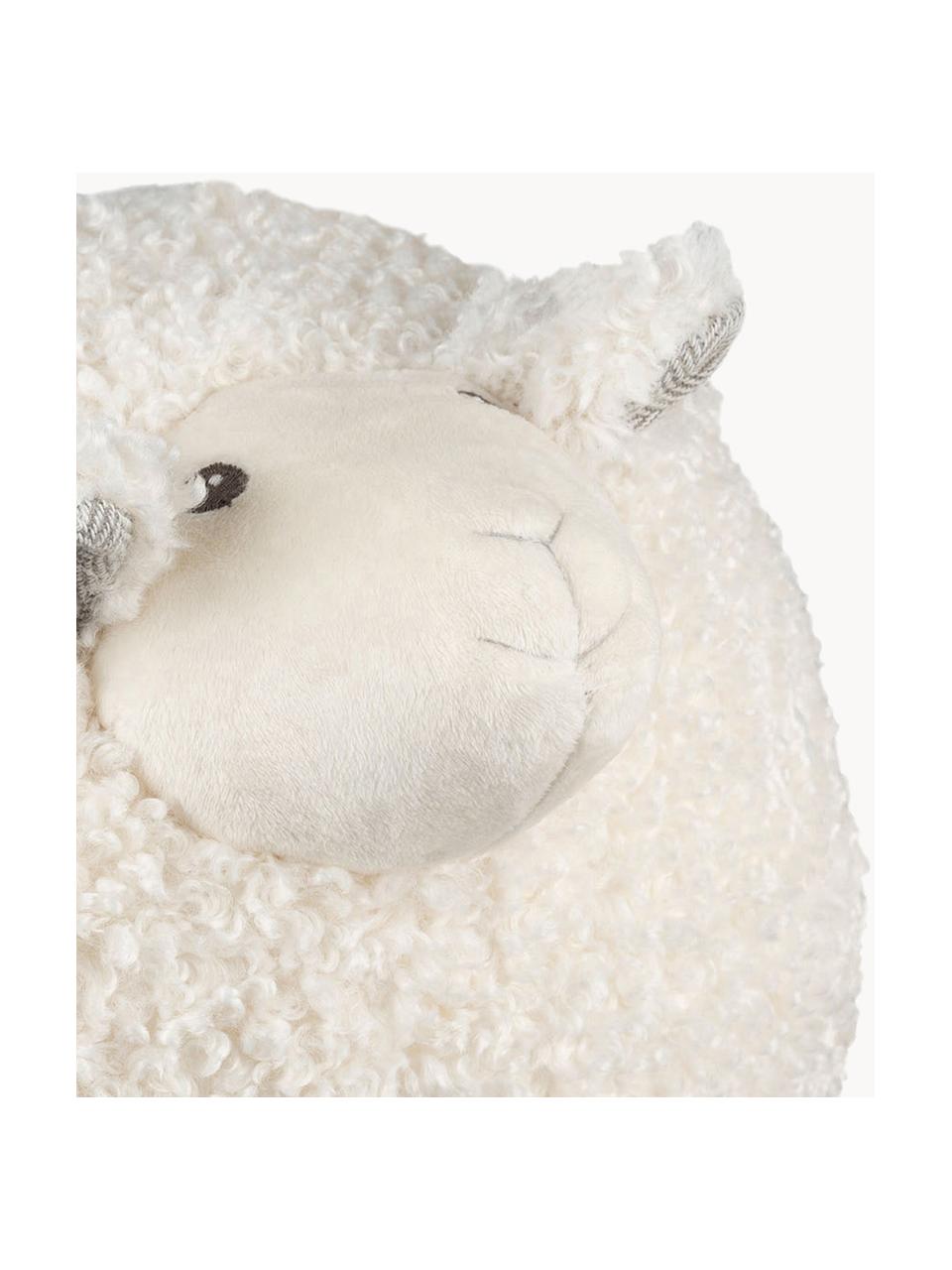 Peluche mouton Shaggy, Polyester, Blanc crème, larg. 30 x haut. 30 cm