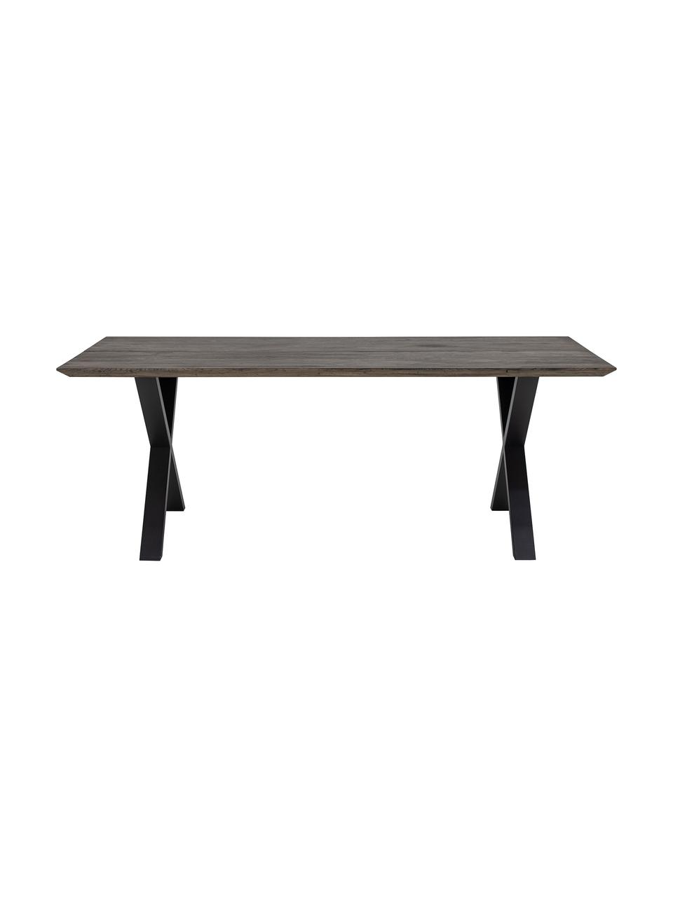 Table de jardin en bois de chêne Maldon, 200 x 95 cm, Bois de chêne, Bois de chêne, larg. 200 x prof. 95 cm