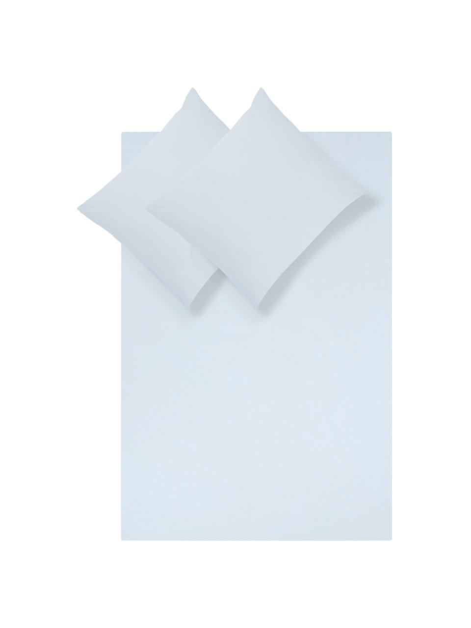 Katoensatijnen dekbedovertrek Comfort, Weeftechniek: satijn, licht glanzend, Lichtblauw, 240 x 220 cm + 2 kussenhoezen 60 x 70 cm