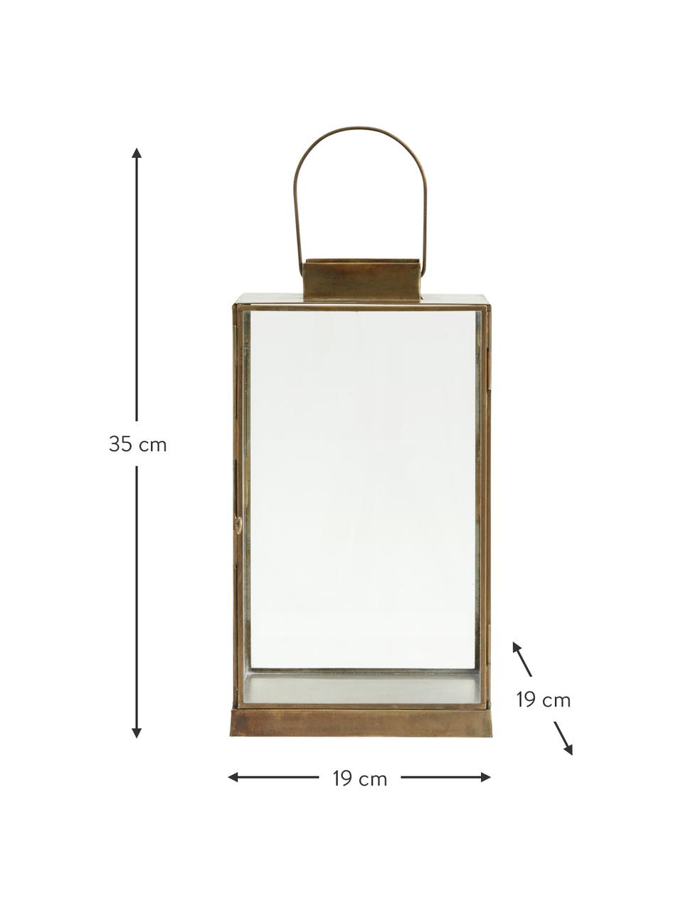 Lucerna Antique, Zlatá, transparentní, Š 19 cm, V 35 cm