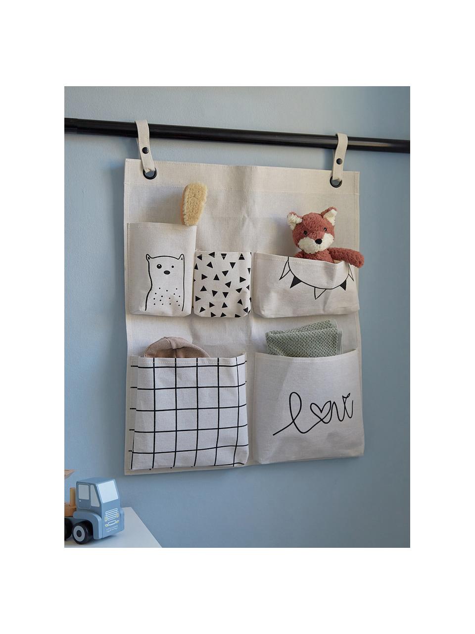 Organizer appendibile Premium, Organizer: lino, Bianco latte, Larg. 50 x Alt. 60 cm