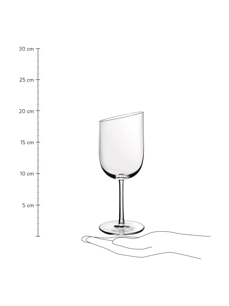Bicchiere vino bianco NewMoon 4 pz, Vetro, Trasparente, Ø 8 x Alt. 20 cm, 300 ml