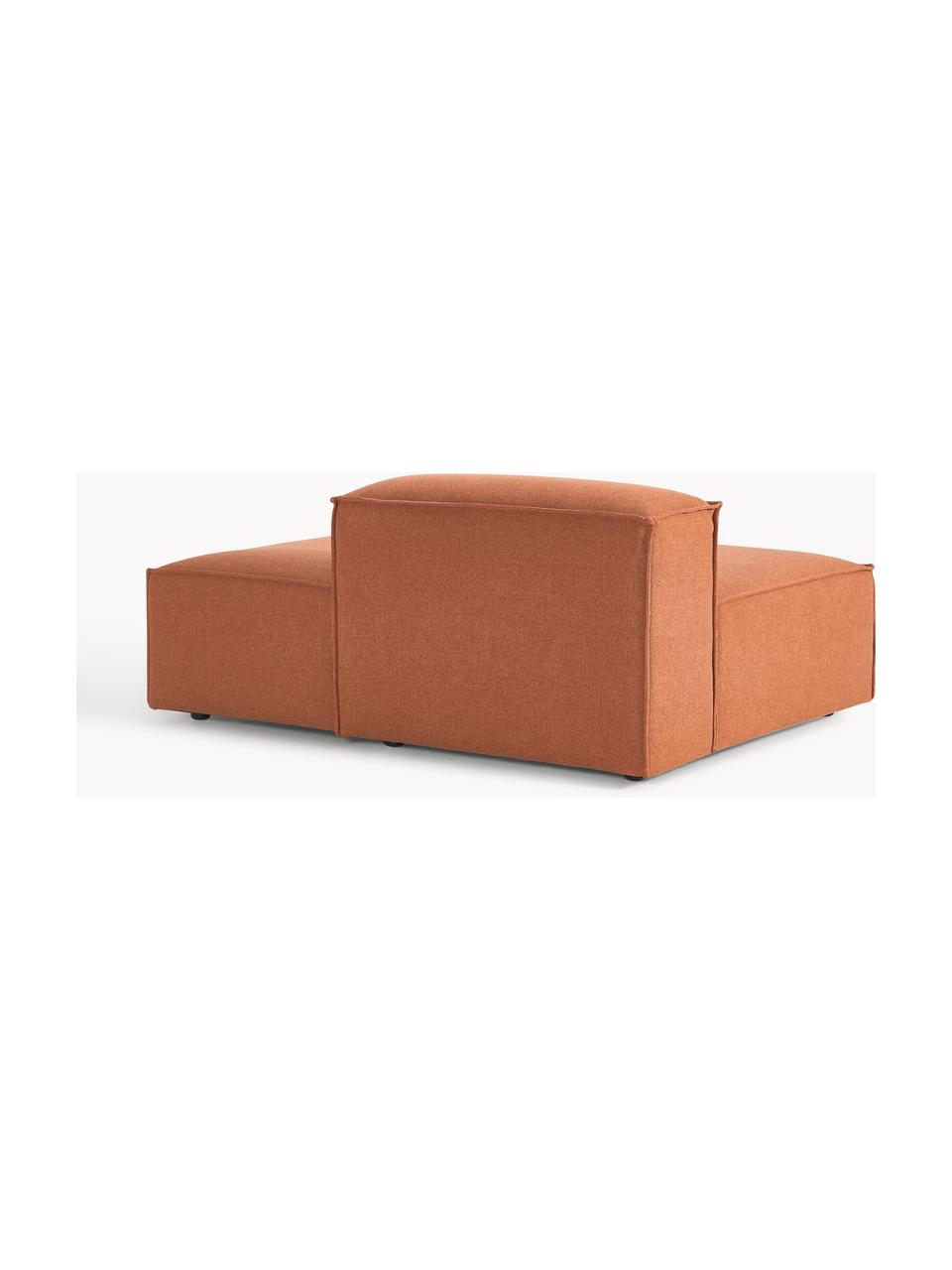 Modulo angolare Lennon, Rivestimento: 100% poliestere Con 115.0, Struttura: legno di pino massiccio, , Piedini: plastica Questo prodotto , Tessuto terracotta, Larg. 150 x Prof. 119 cm, schienale a destra