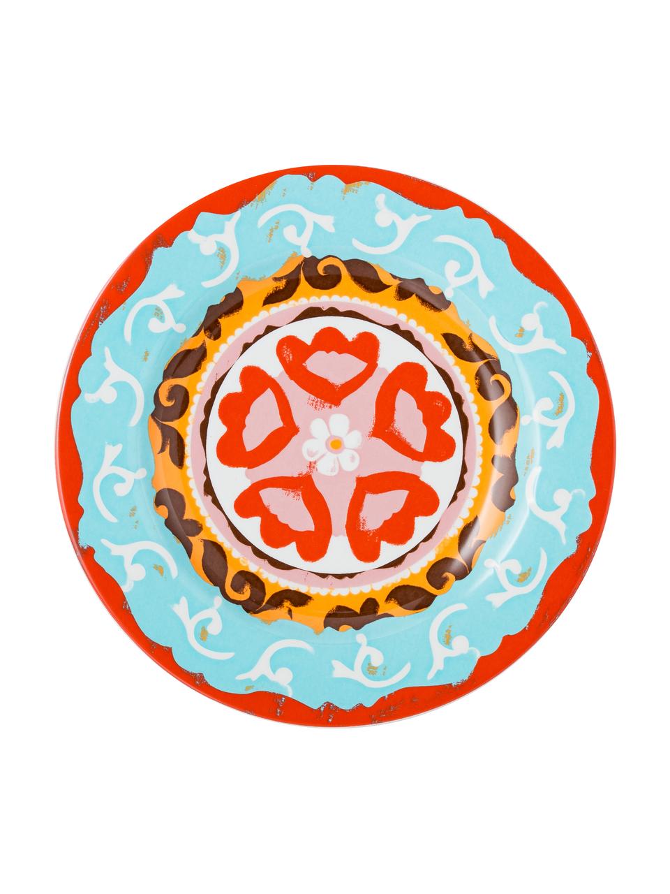 Sada vzorovaných snídaňových talířů Nador, 6 dílů, Kamenina, Více barev, Ø 21 cm