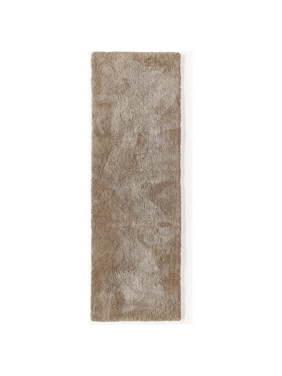 Behúň s vysokým vlasom Leighton, Mikrovlákno (100 % polyester, GRS certifikát), Hnedá, Š 80 x D 200 cm