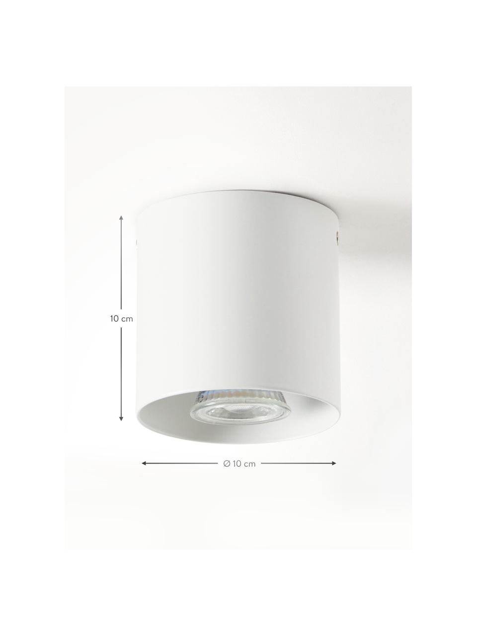 Faretto da soffitto Roda, Metallo verniciato a polvere, Bianco, Ø 10 x Alt.10 cm