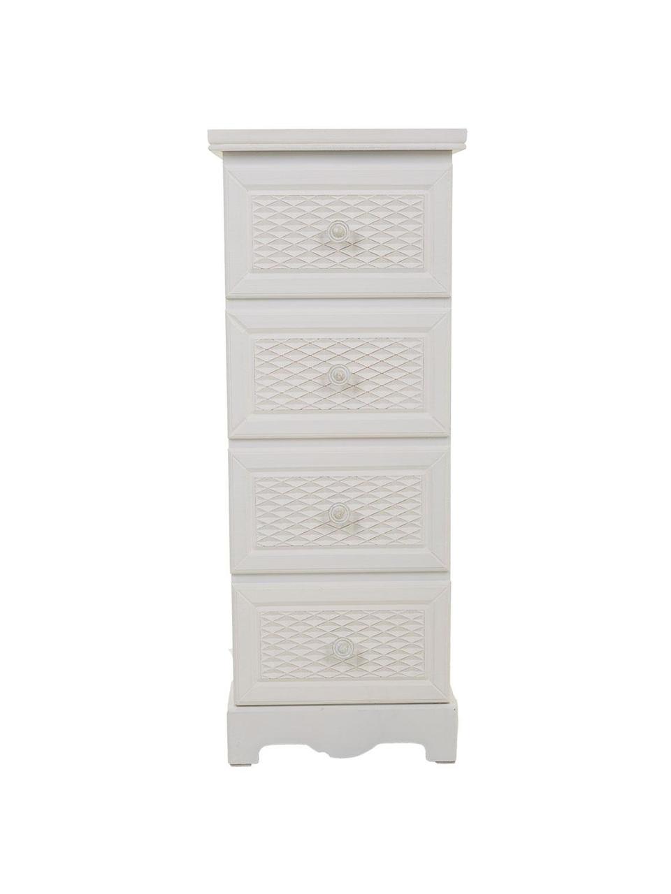 Cómoda Ona, Madera de pino, Blanco, An 31 x Al 80 cm