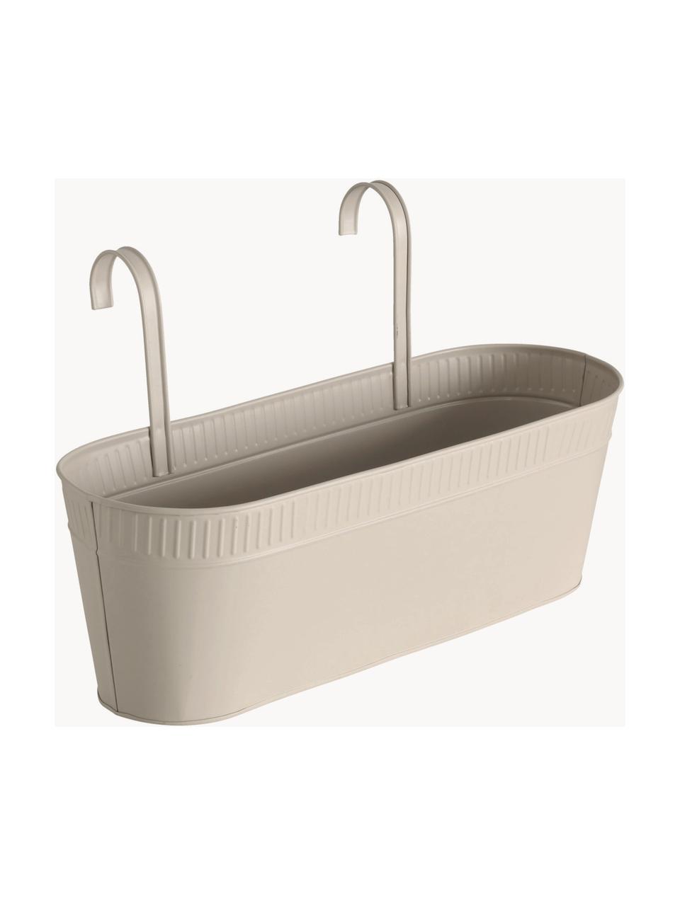 Cache-pot métal beige Tamina, Métal, revêtement par poudre, Beige, larg. 43 x haut. 24 cm