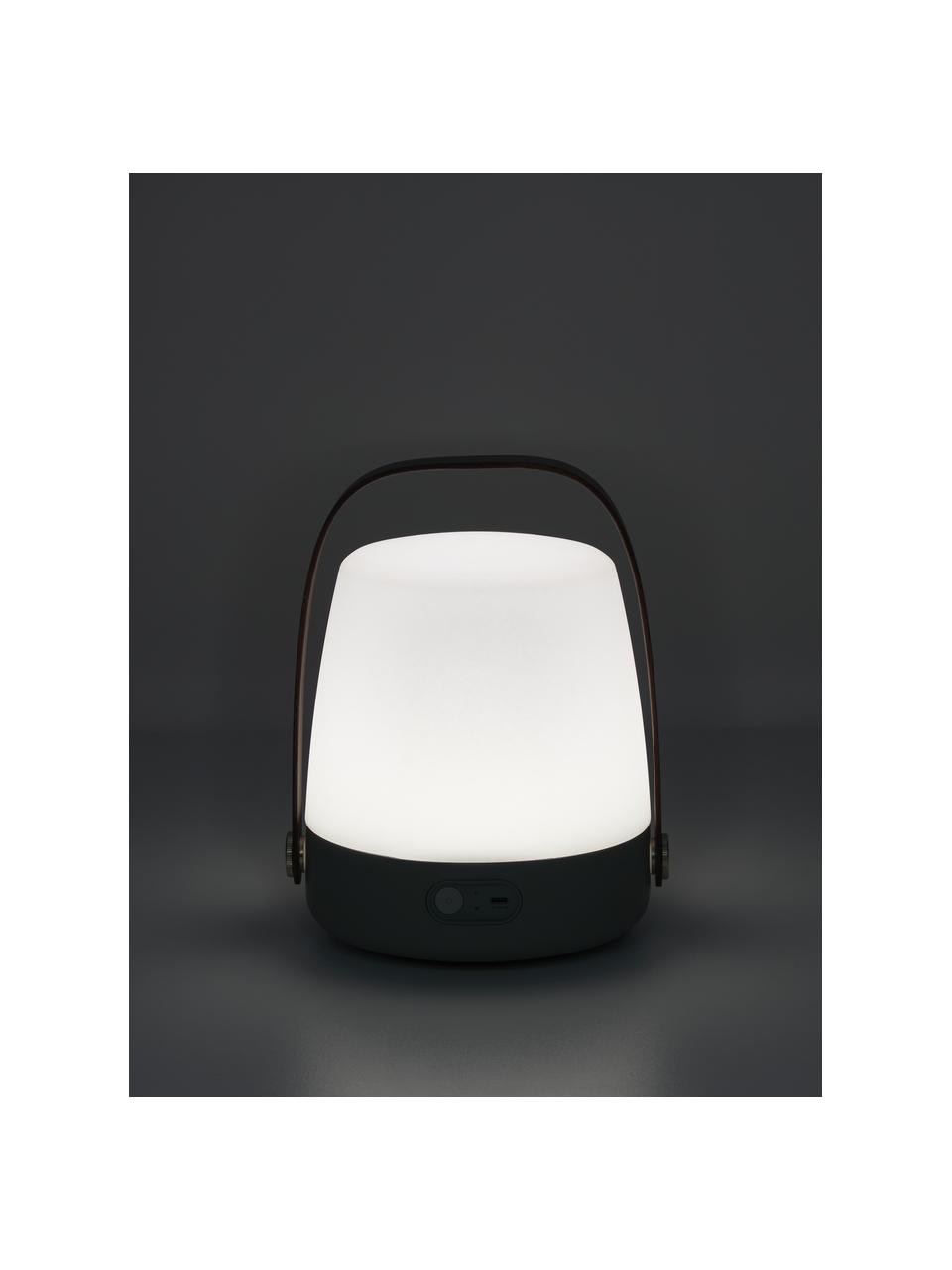 Mobiele dimbare outdoor tafellamp Lite-up, Lampenkap: kunststof, Olijfgroen, Ø 20 x H 26 cm