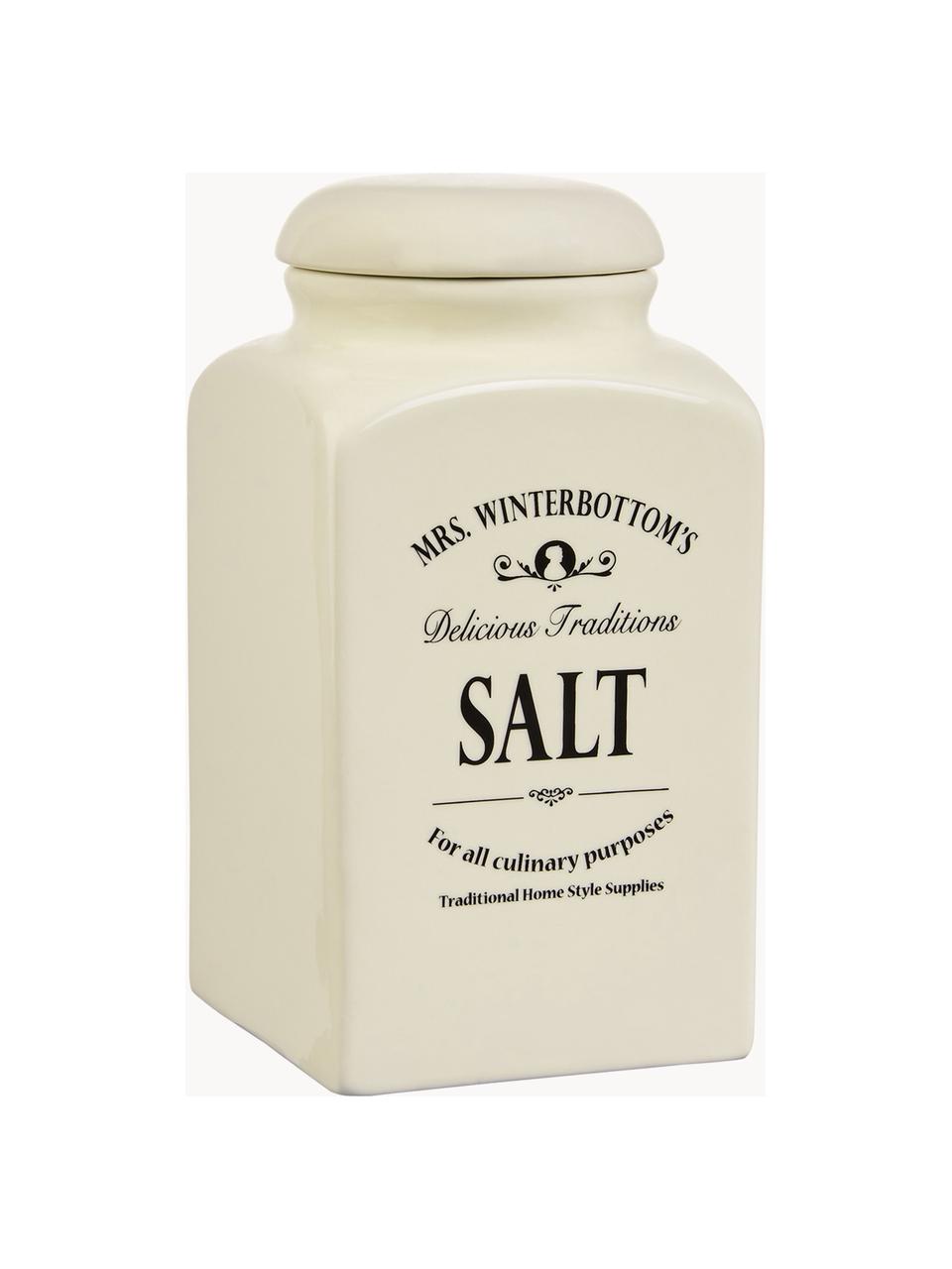 Dóza Mrs Winterbottoms Salt, Kamenina, Salt, Ø 11 cm, V 21 cm
