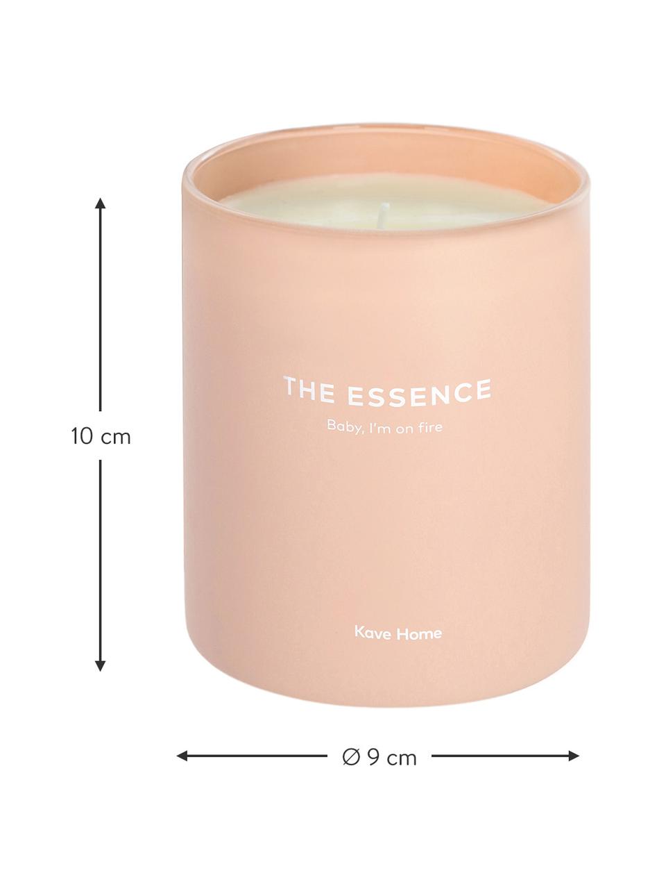 Candela profumata The Essence, Contenitore: vetro, Rosa, bianco, Ø 9 x Alt. 10 cm