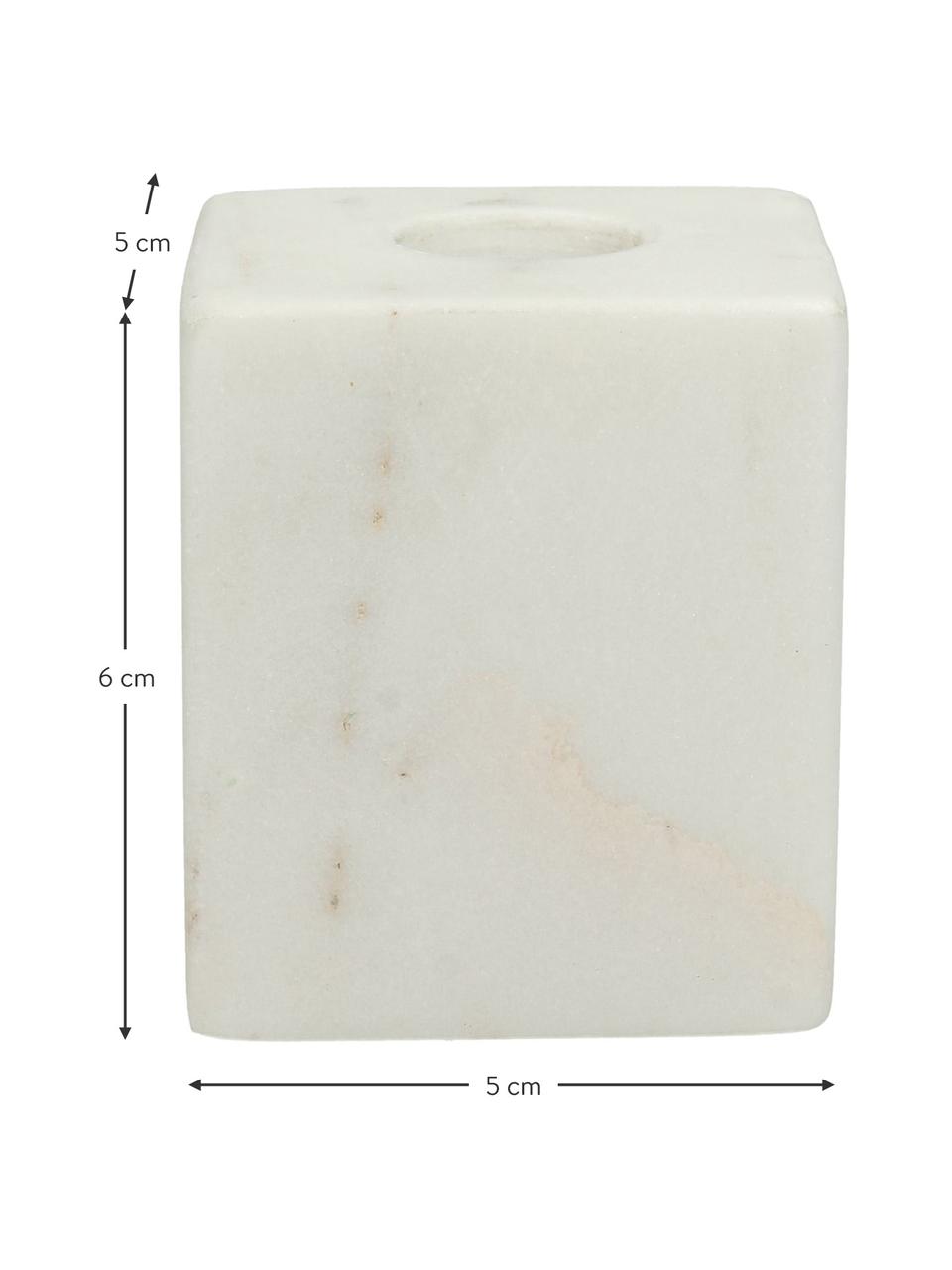 Świecznik z marmuru Marble, Marmur, Biały, S 5 x W 6 cm
