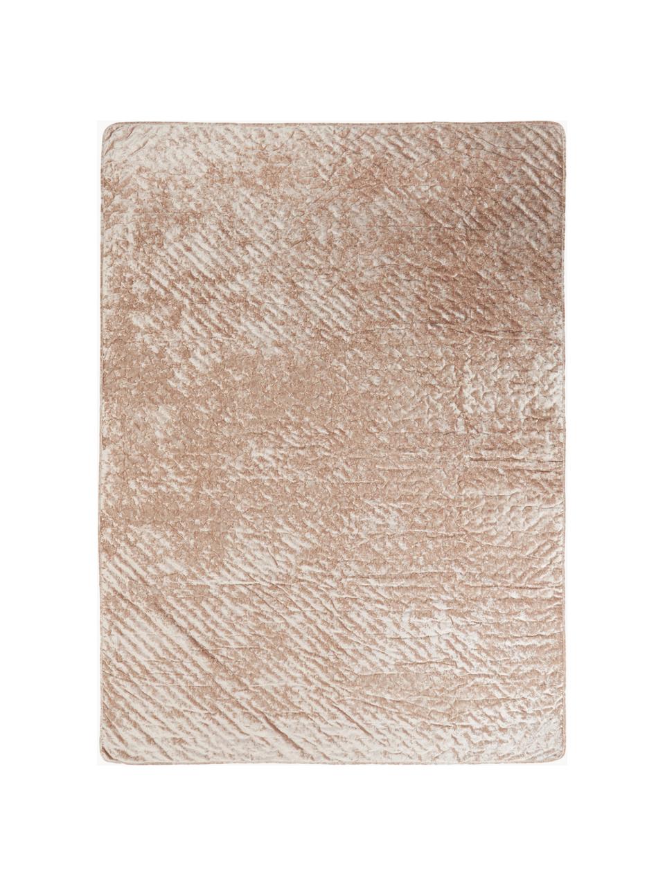 Colcha de terciopelo Enid, Terciopelo (100% poliéster)
Certificado Oeko-Tex Standard 100, clase 1, Tonos beige, An 180 x L 250 cm (para camas de 140 x 200 cm)