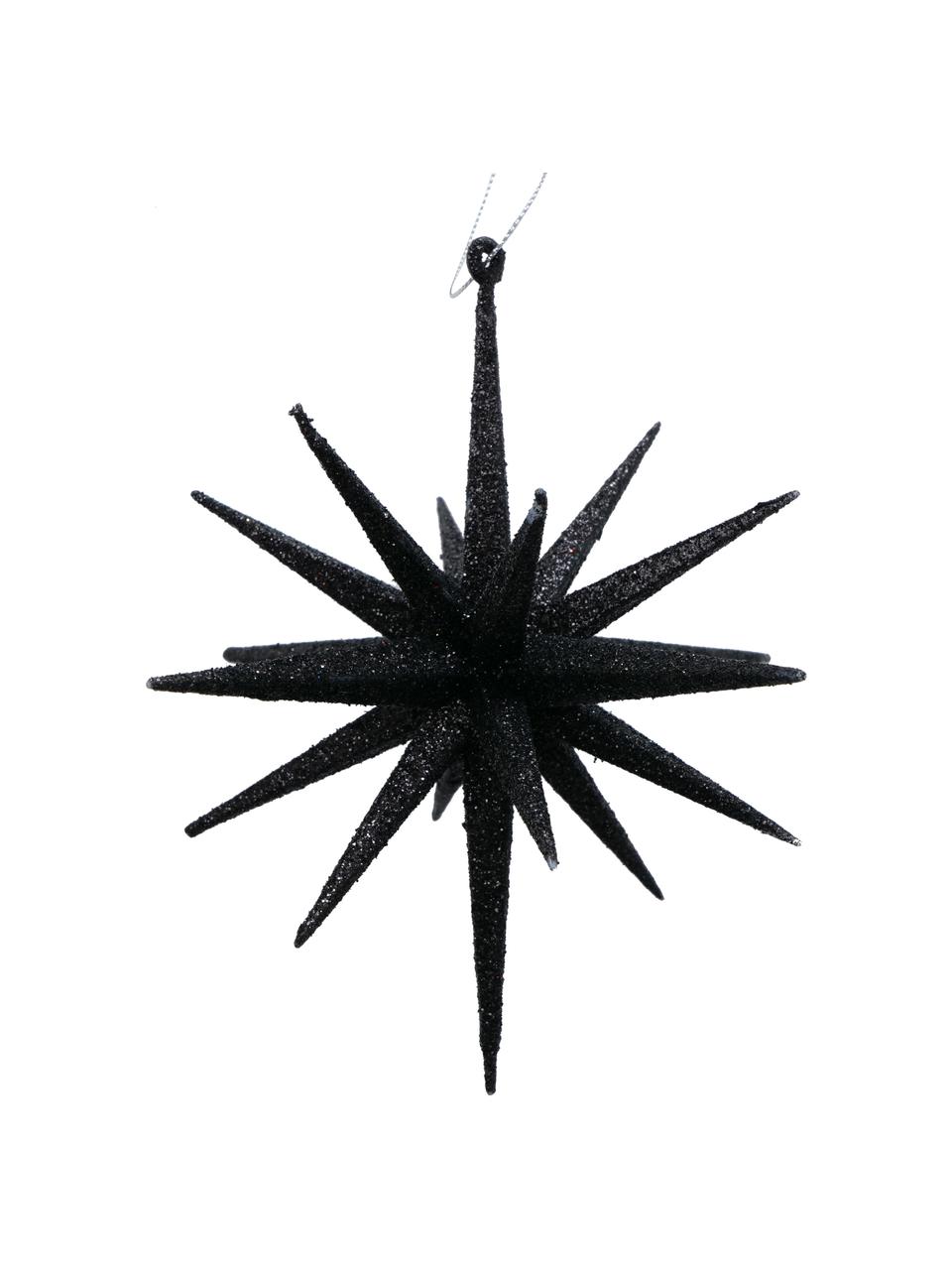 Décorations de sapin de Noël Tove, 2 pièces, Plastique, Noir, Ø 15 x haut. 15 cm
