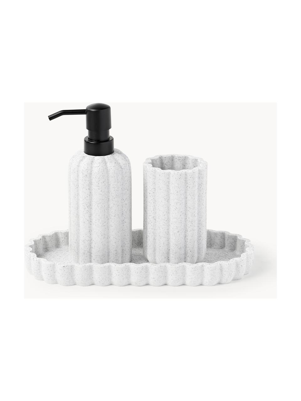 Accessoires de salle de bain Giselle, 3 élém., Gris clair, Lot de différentes tailles