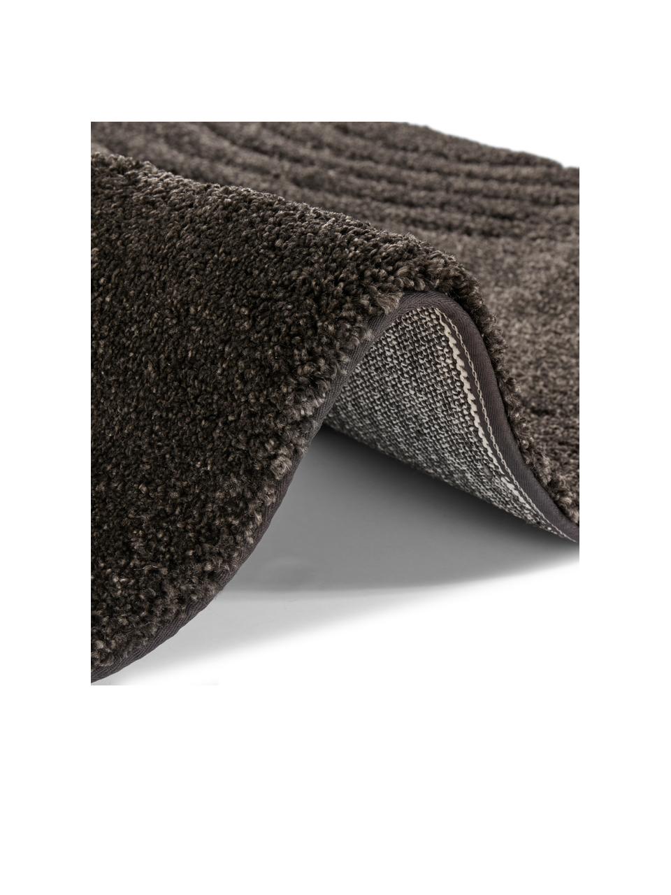 Alfombra redonda de pelo largo Norwalk, 100% polipropileno, Gris antracita, Ø 160 (Tamaño L)
