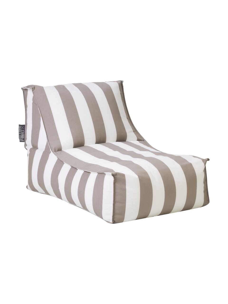 Exteriérový sedací vak Korfu, Taupe, bílá, Š 94 cm, H 60 cm