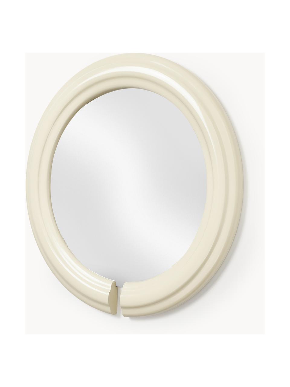 Runder Wandspiegel Mael, Spiegelfläche: Spiegelglas Dieses Produk, Off White, Ø 75 cm