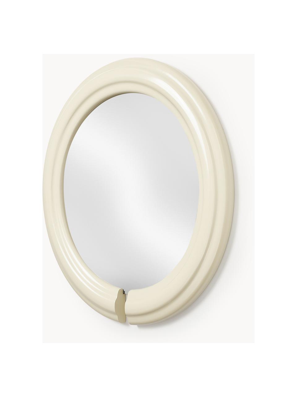 Runder Wandspiegel Mael, Spiegelfläche: Spiegelglas Dieses Produk, Off White, Ø 75 cm