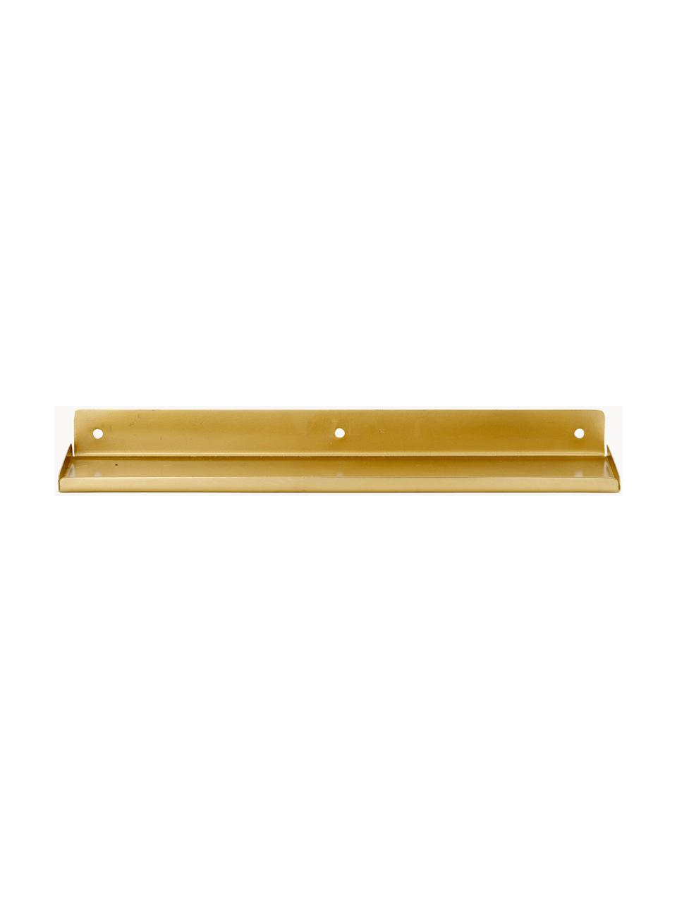 Estante de pared de metal Ledge, Metal recubierto, Dorado, An 43 x Al 4 cm