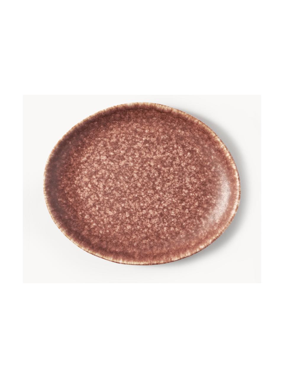 Service de table peint à la main Macey, 4 personnes (12 élém.), Grès cérame, Brun clair blanc crème, terracotta, 4 personnes (12 élém.)