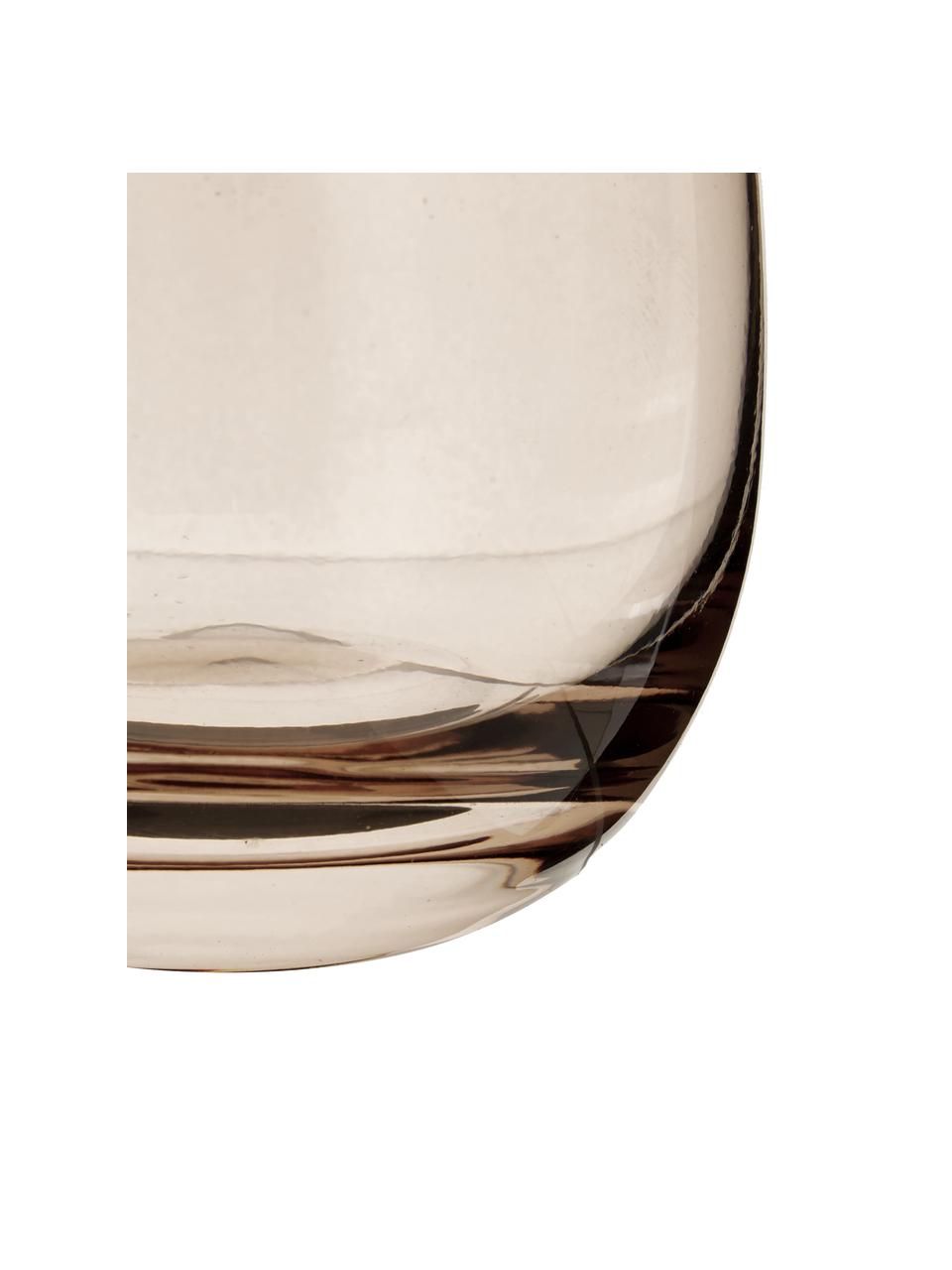 Verres à eau bruns qualité supérieure Sora, 6 pièces, Verre, Brun clair, Ø 8 x haut. 10 cm