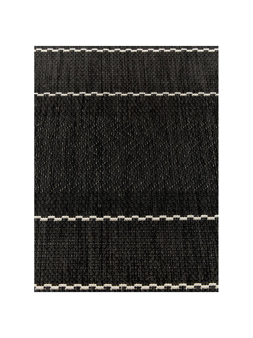 In- & Outdoor-Läufer Sunshine, 100% Polypropylen, Schwarz, Cremeweiß, B 80 x L 200 cm