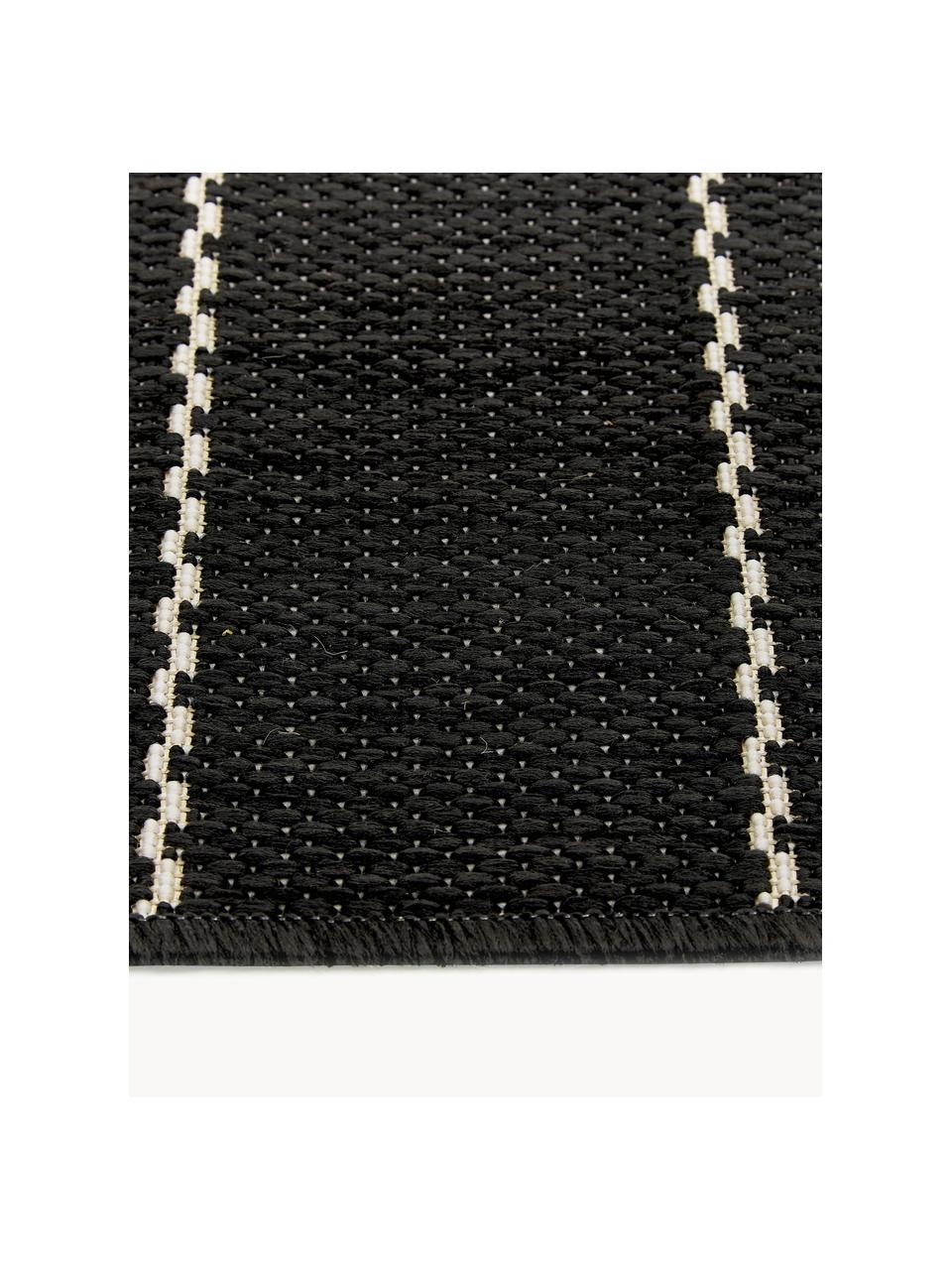 Alfombra de interior/exterior Sunshine, Negro, crema, An 80 x L 200 cm