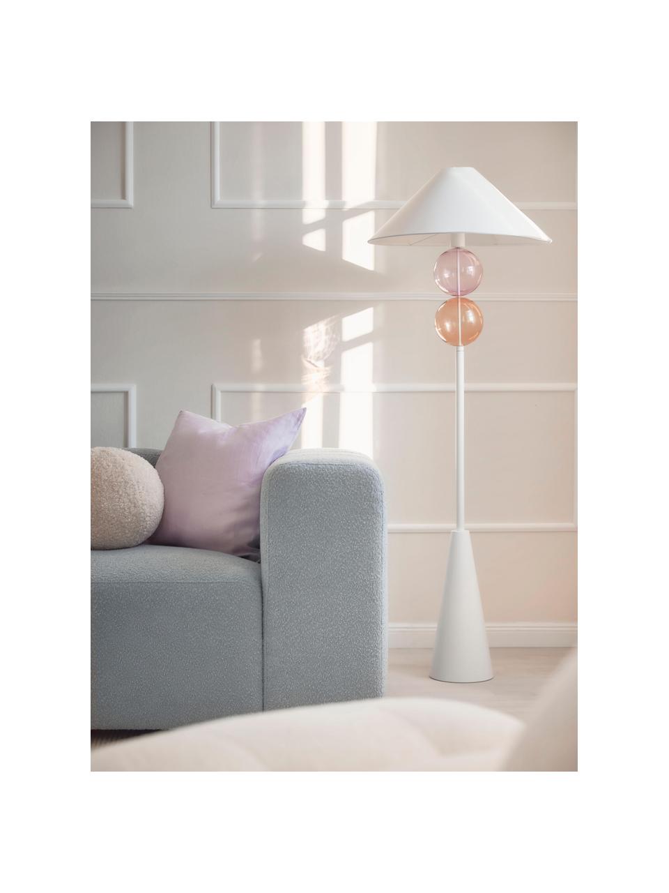 Lampadaire Aglaia, Blanc, brun clair rose, haut. 155 cm