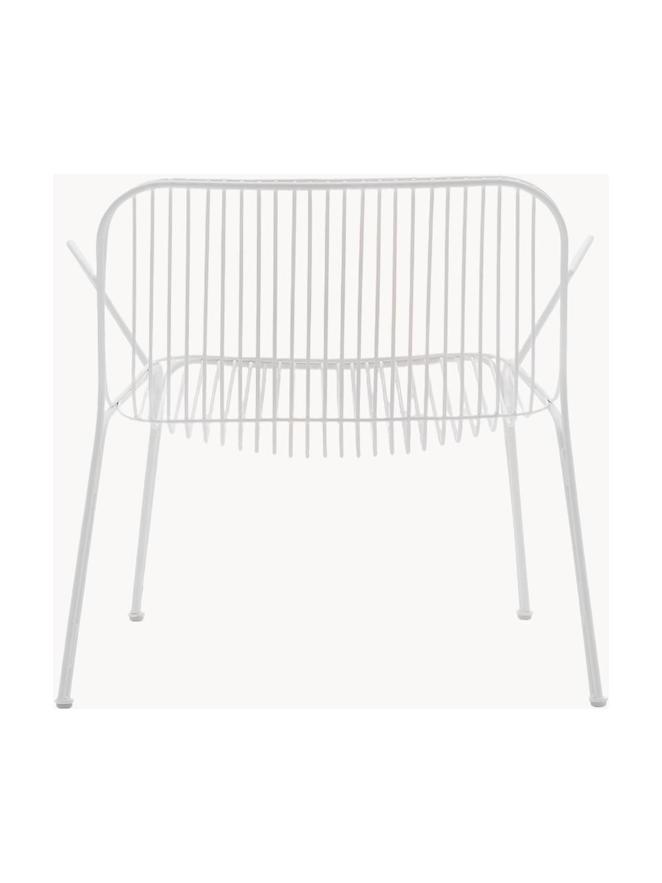 Sillón para exterior Hiray, Acero galvanizado pintado, Blanco, An 73 x F 65 cm