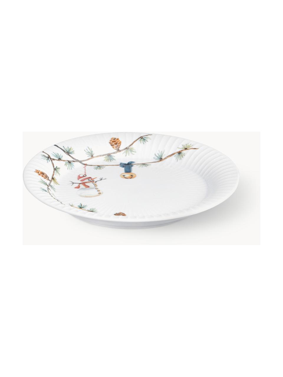 Piatti da colazione in porcellana fatti a mano Hammershøi 4 pz, Porcellana, Bianco, multicolore, Ø 22 cm