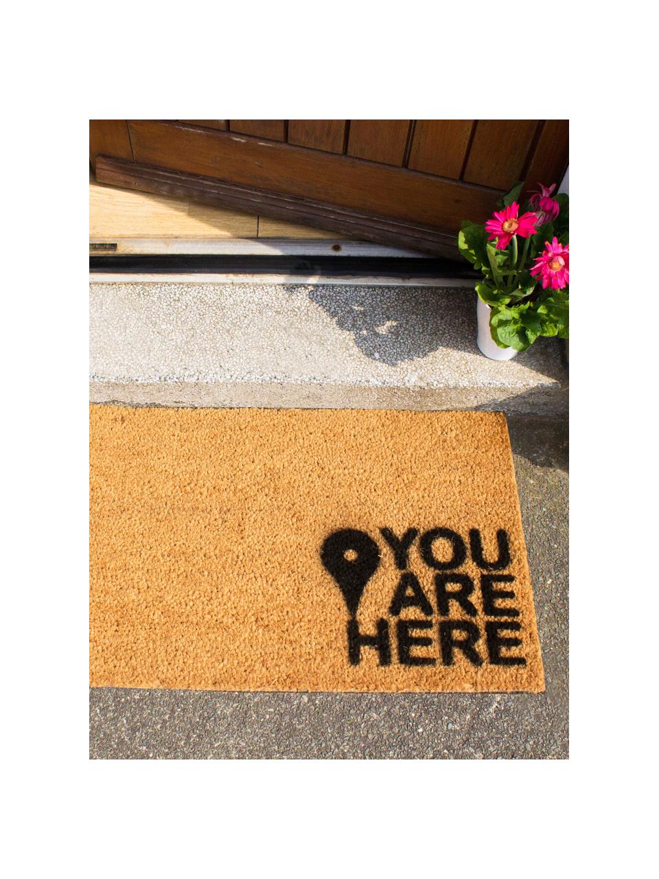 Zerbino You are here, Sotto: PVC, Marrone chiaro, nero, Larg. 40 x Lung. 60 cm