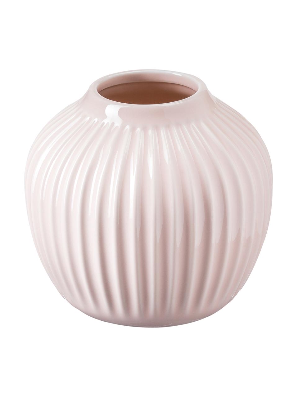 Ručně vyrobená designová váza Hammershøi, Porcelán, Růžová, Ø 14 cm, V 13 cm