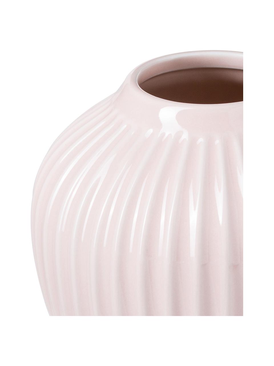 Ręcznie wykonany wazon Hammershøi, Porcelana, Blady różowy, Ø 14 x W 13 cm