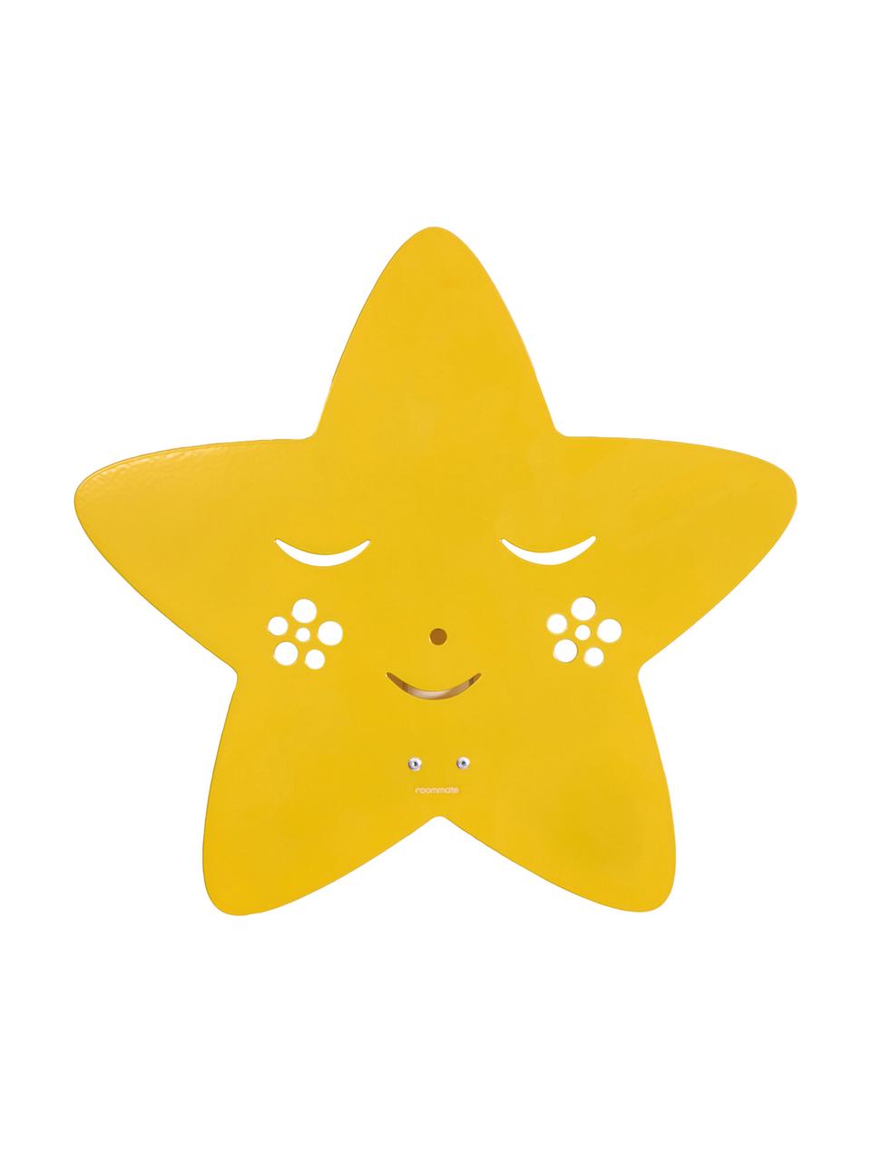 Wandleuchte Star, Metall, pulverbeschichtet, Gelb, B 30 x H 29 cm