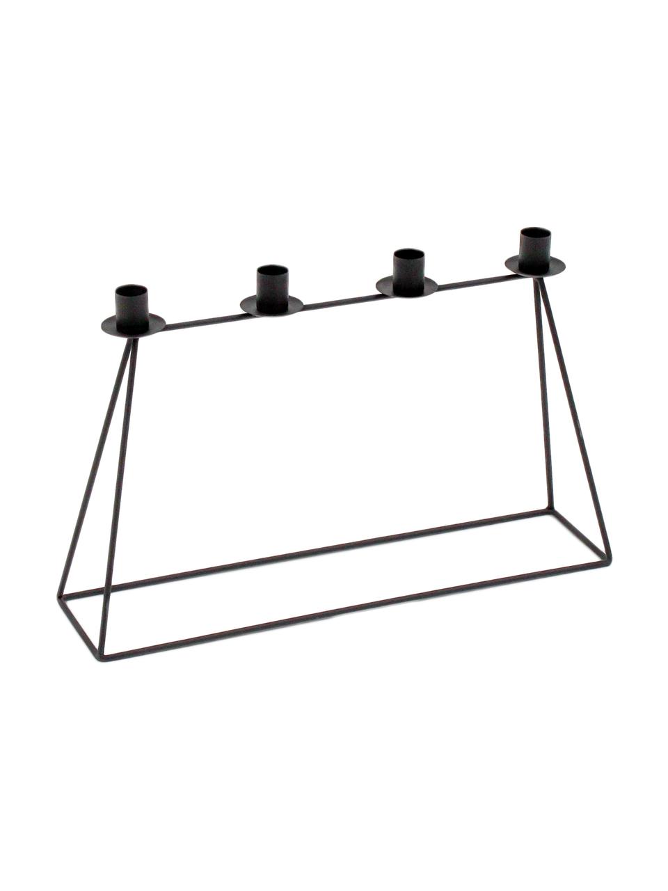 Candelabro Copenhagen, Metal pintado, Negro, An 45 x Al 29 cm