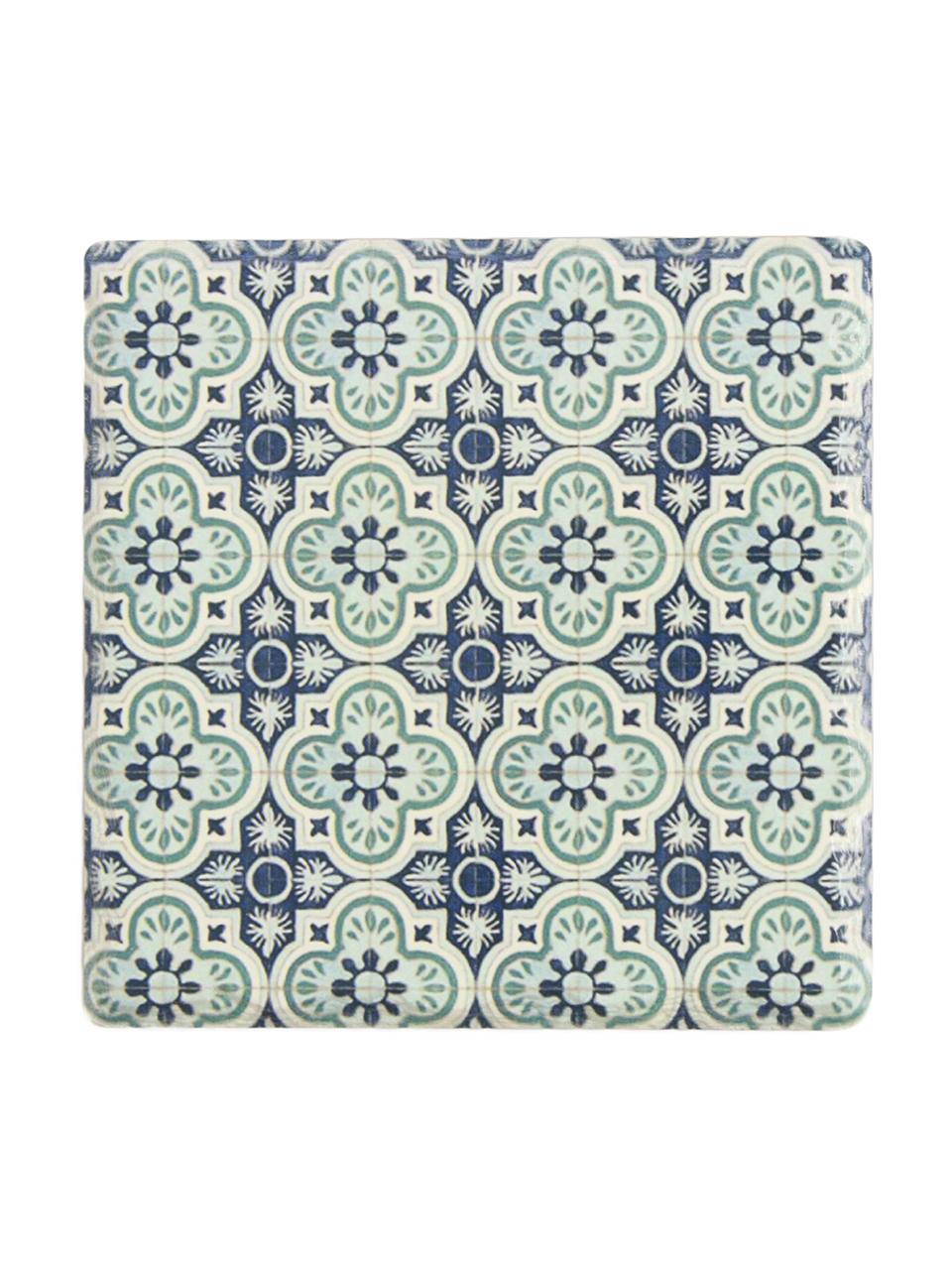 Topfuntersetzer-Set Deruta, 4er-Set, Keramik, Kork, Bunt, B 19 x T 19 cm