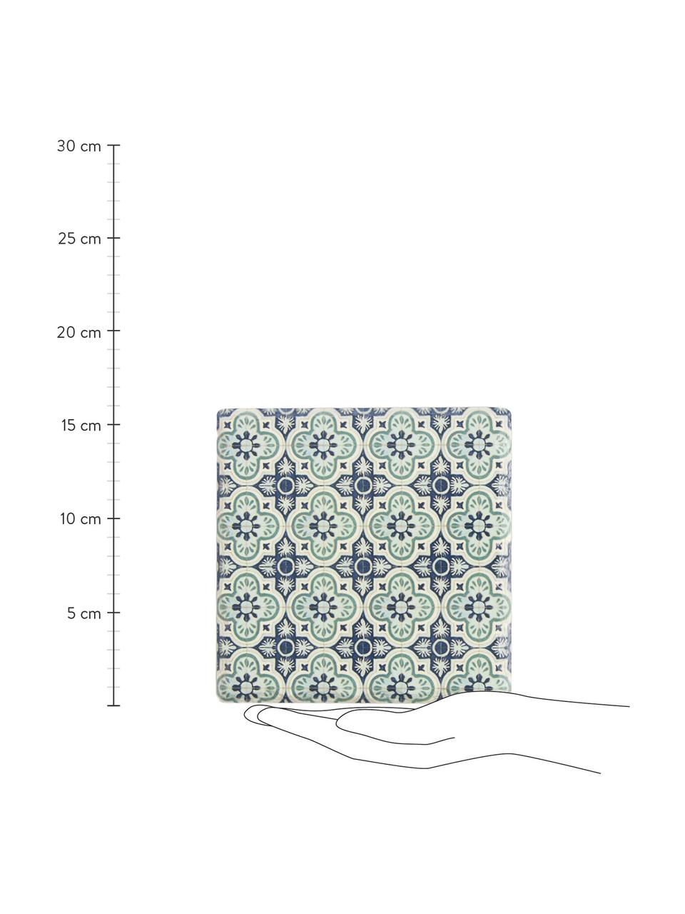 Panonderzetterset Deruta, 4-delig, Keramiek, kurk, Multicolour, B 16 x D 16 cm