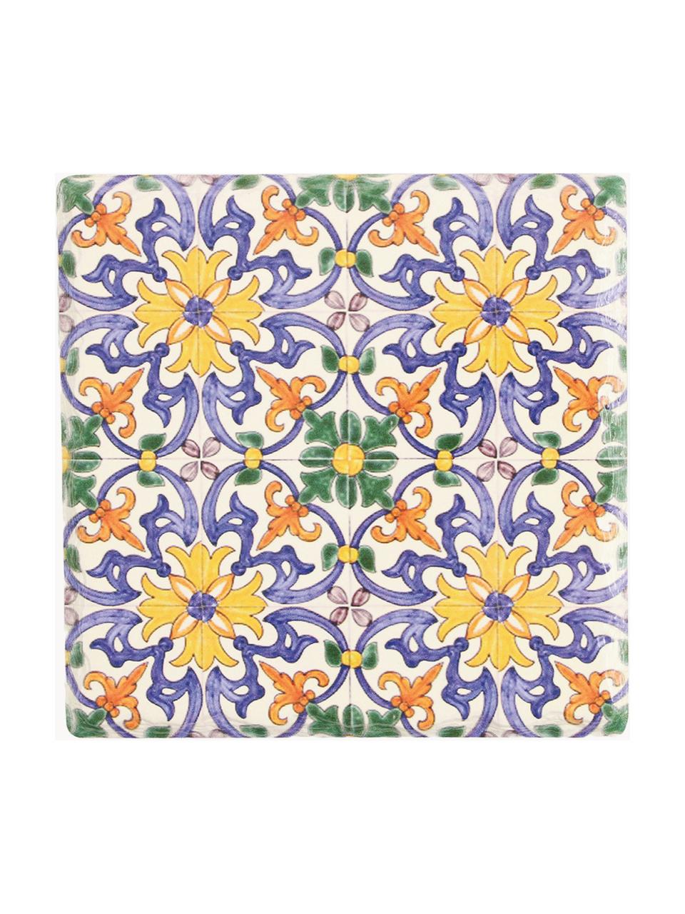 Dessous-de-plat Deruta, 4 élém., Céramique, liège, Multicolore, larg. 19 x prof. 19 cm