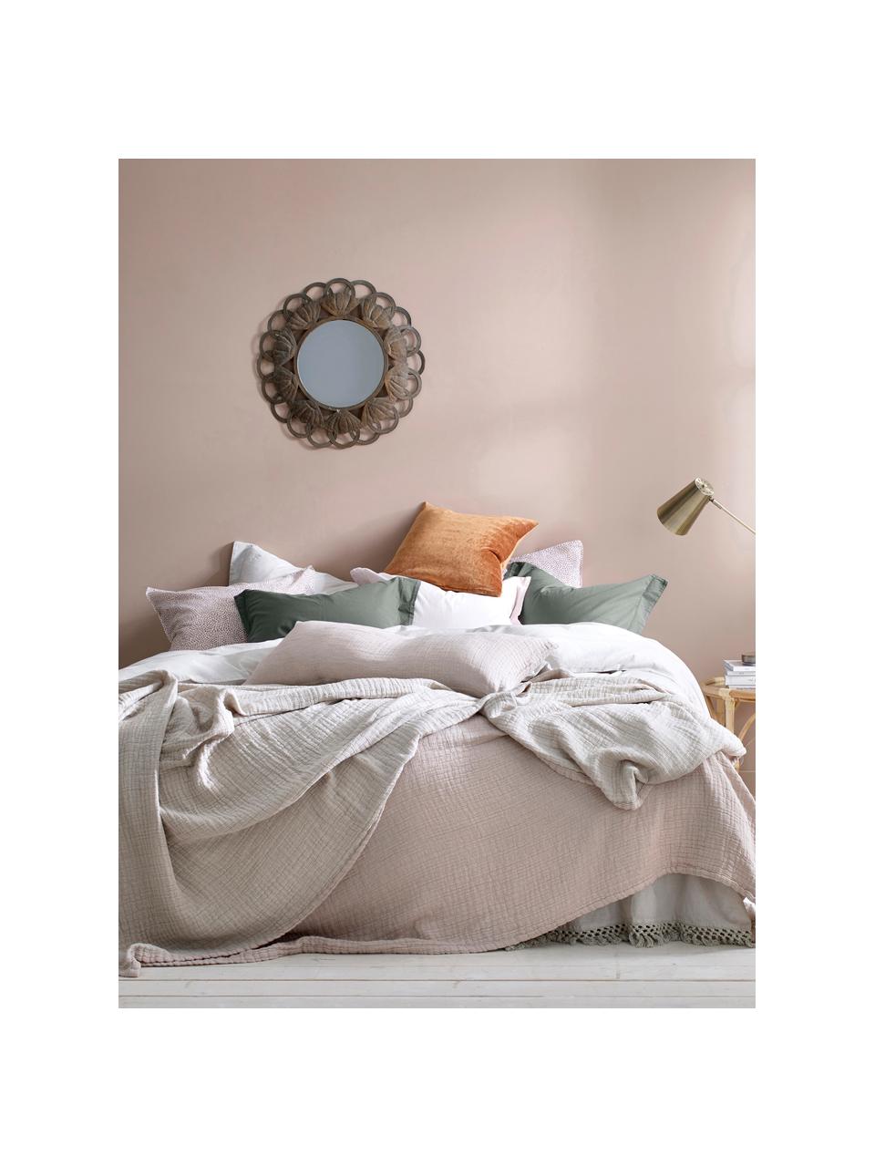 Couvre-lit mousseline de coton Liv, 100 % coton, Rose blush, beige, larg. 260 x long. 260 cm (pour lits jusqu'à 200 x 200 cm)