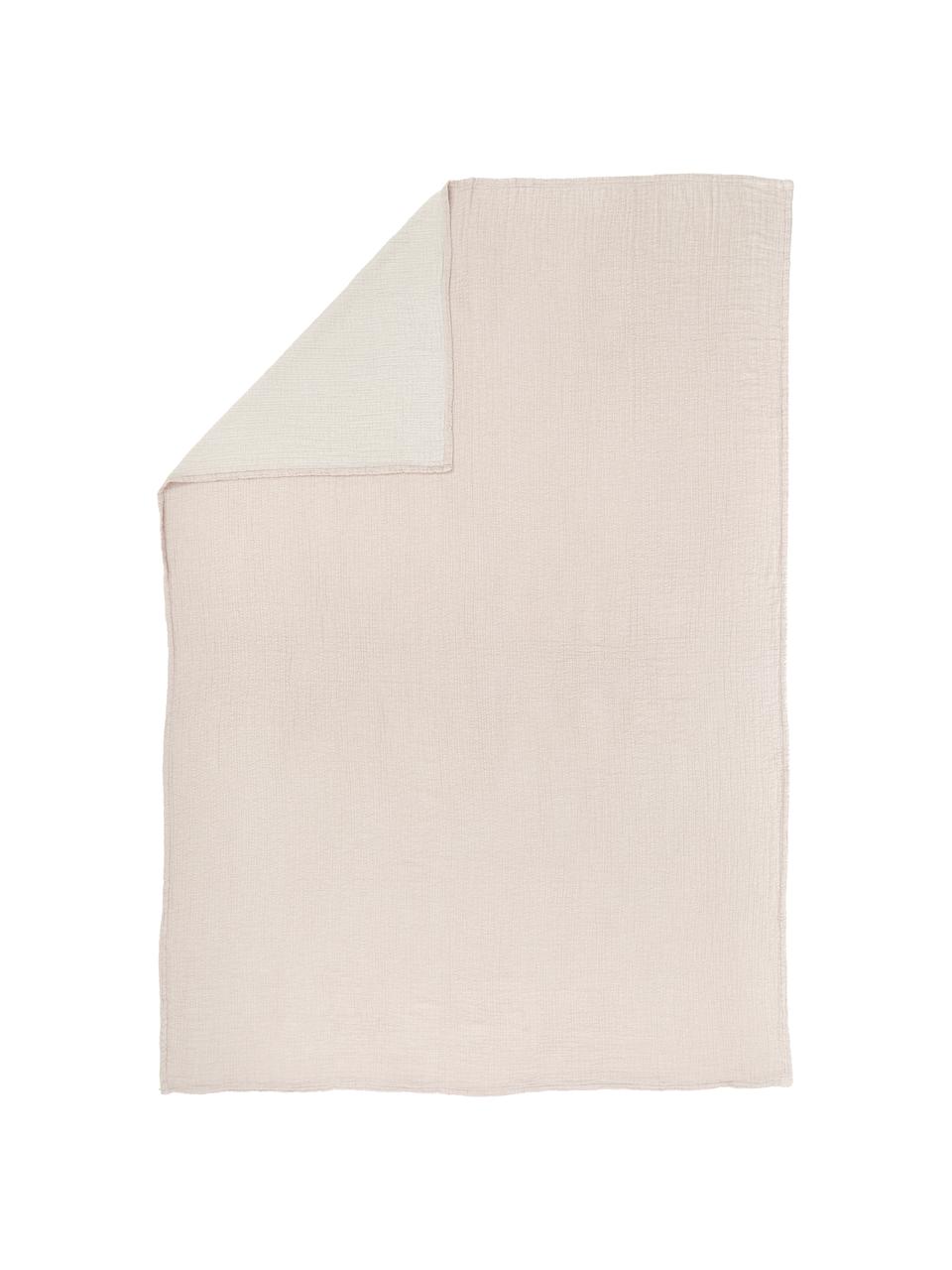 Colcha muselina de algodón Liv, 100% algodón, Rosa palo, beige, An 260 x L 260 cm (para camas de 200 x 200 cm)