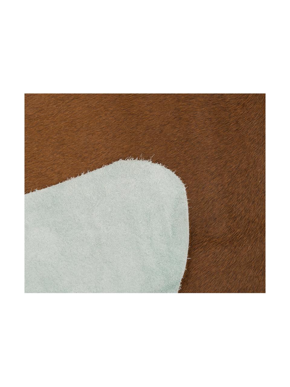 Tappeto in pelle di mucca Jura, Pelle di mucca, Marrone, beige, Pelle di mucca unica 983, 160 x 180 cm
